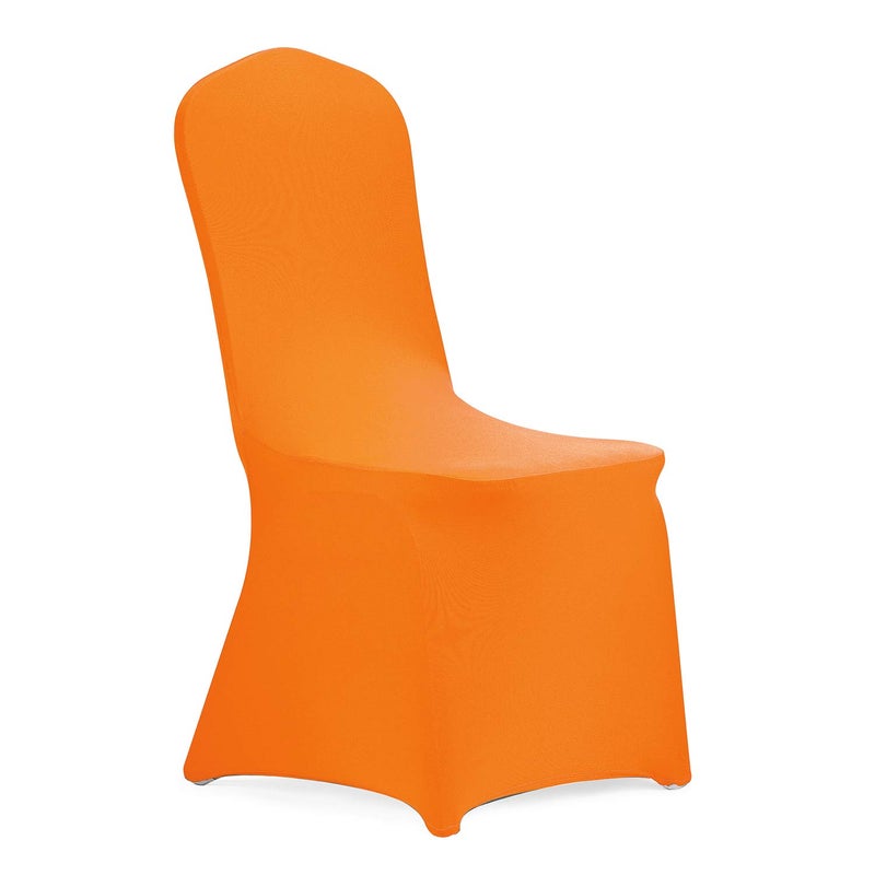 Peomeise Stretch Spandex Chair Cover for Wedding Party Dining Banquet Event (Orange, 25) - Image 1
